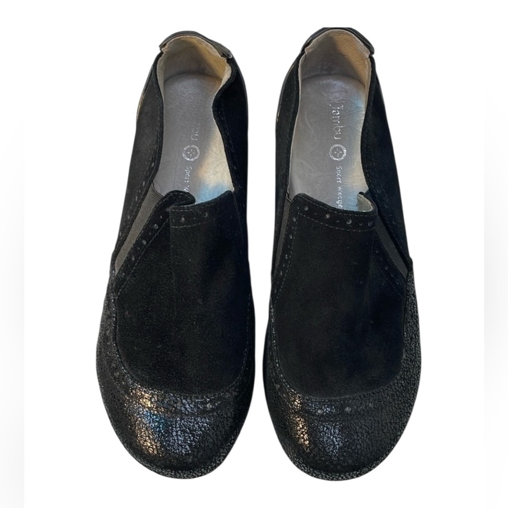 Jambu Women's Allure Wedge Heel Loafer Black Womens Size 8.5M EUC
